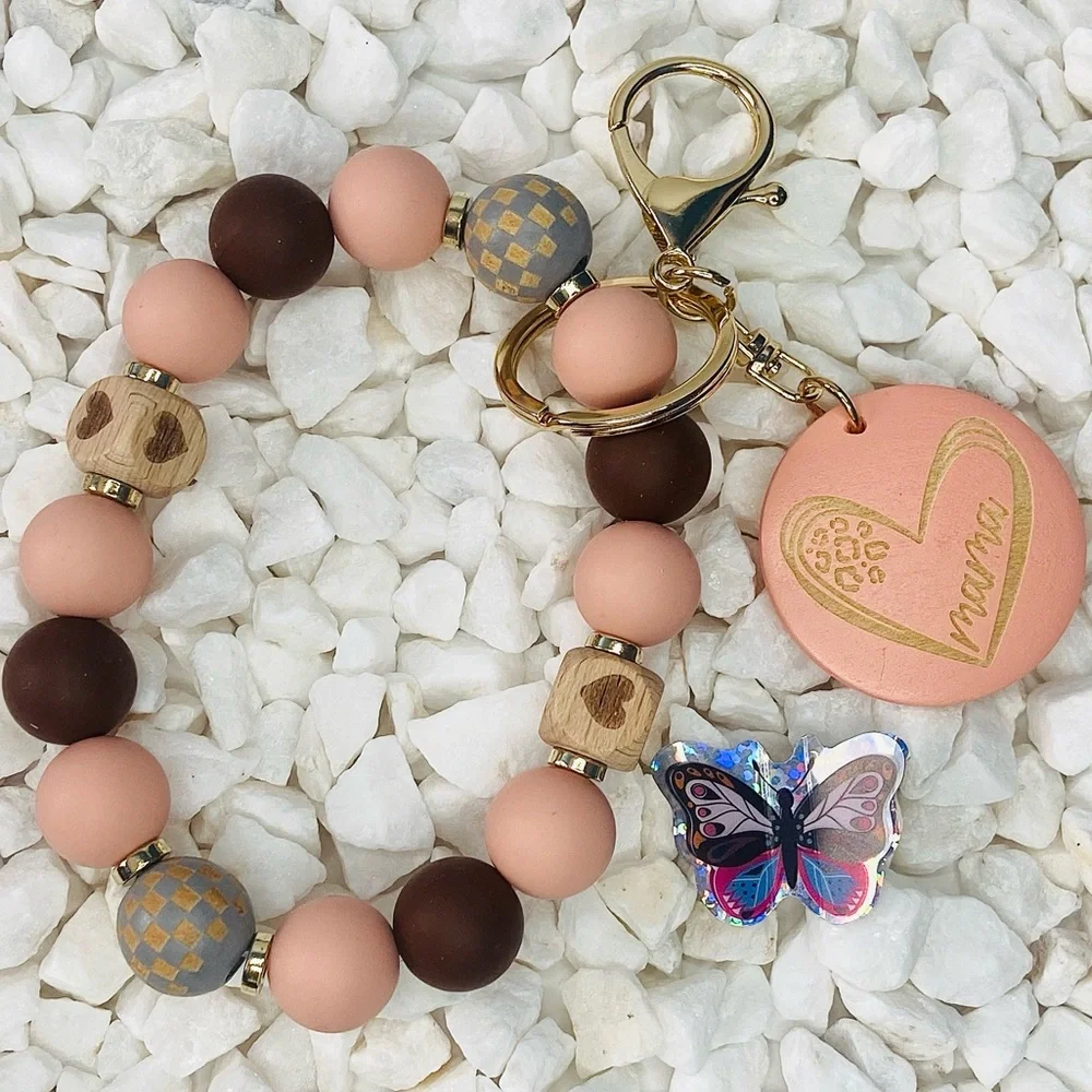 Colorful Keychains or Beaded Wristlet Keychains - Picture 1 of 7